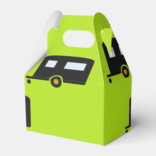 Caixinha De Lembrancinhas Reboques de campismo a verde (Frente)