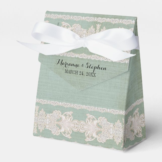 Caixinha De Lembrancinhas Recepção favorece o local da Rússia com Linen Vint (Frente)