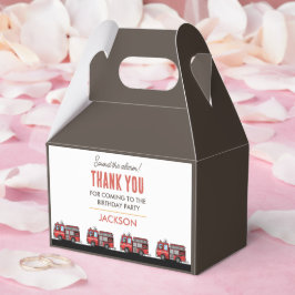 Caixinha De Lembrancinhas Red Fire Truck Party Décor | Custom Kids Birthday