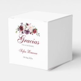 Caixinha De Lembrancinhas Red Floral Quinceañera