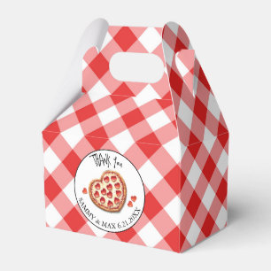 Caixinha De Lembrancinhas Red Gingham Pizza Party Favor Box