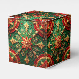 Caixinha De Lembrancinhas Red Green Decorative Holiday Favor Box