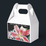 Caixinha De Lembrancinhas Red Lily Floral Floral Flores Casas de Favor do Bo<br><div class="desc">Florres Red Lily Floral Florres Boxes do Bolo de Casamento. Projetado a partir de uma das minhas pinturas aquáticas.</div>