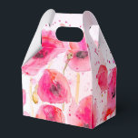 Caixinha De Lembrancinhas Red Poppy Wedding Cake Favour Box Floral Flowers<br><div class="desc">Poppy Watercolour painting Wedding Cake Favour Boxes,  Fully Customizable. Designed from one of my watercolour paintings.</div>