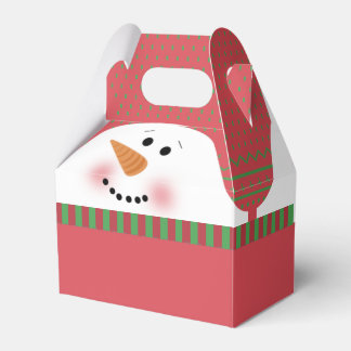 Caixinha De Lembrancinhas Red Snowman Gable Box