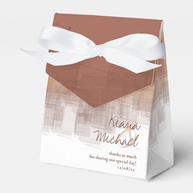 Caixinha De Lembrancinhas Reflexões de Aquarela Obrigado Clay ID774 (Frente)