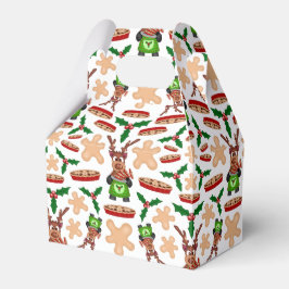 Caixinha De Lembrancinhas Reinador De Natal Festivo Verde E Vermelho Kasky