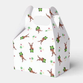 Caixinha De Lembrancinhas Reinador De Natal Festivo Verde E Vermelho Kasky