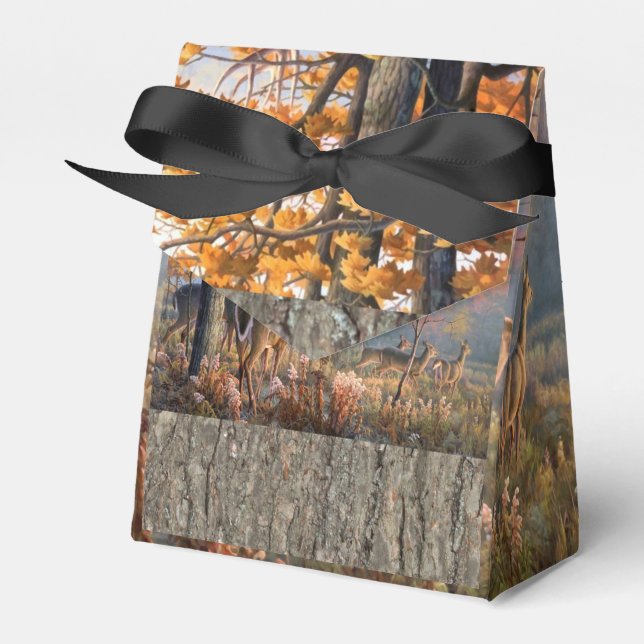 Caixinha De Lembrancinhas Reprodução Da Família Deer Em Campo (Frente)