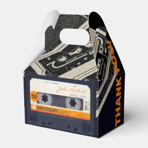 Caixinha De Lembrancinhas Retro Audiotape 50º Aniversário Obrigado GFB
