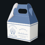 Caixinha De Lembrancinhas Retro Azul Conchas e Sininhos de Noiva Despedida d<br><div class="desc">Retro Azul Conchas e Sininhos de Noiva Despedida de Solteira</div>