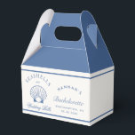 Caixinha De Lembrancinhas Retro Azul Conchas e Sininhos de Noiva Despedida d<br><div class="desc">Retro Azul Conchas e Sininhos de Noiva Despedida de Solteira</div>