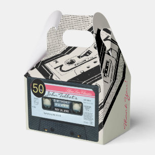 Caixinha De Lembrancinhas Retro C Audiotape 50º Aniversário Obrigado GFB