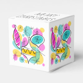 Caixinha De Lembrancinhas Retro Tree Baubles Feliz Natal clássico