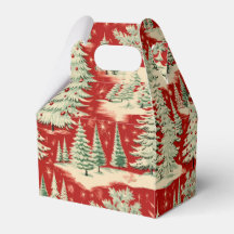 Retro Vintage Christmas Landscape