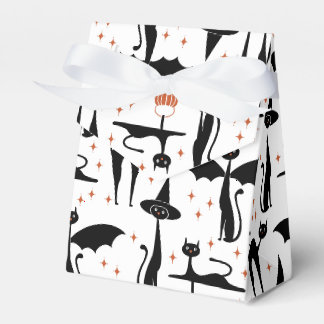 Caixinha De Lembrancinhas Rico MCM Halloween Vestir Gatos Minimalistas Branc