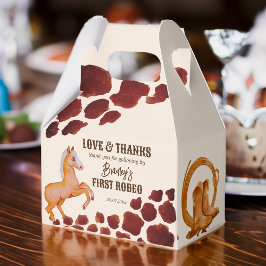Caixinha De Lembrancinhas Rodeo cowboy aniversário pônei castanho