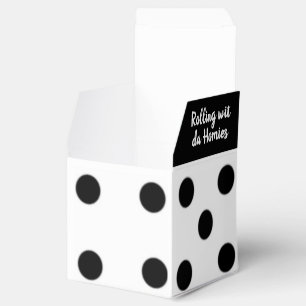 Caixinha De Lembrancinhas Rolar o Dice-Black & White Lucky Dice