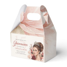 Rosa Bege Elegante Favor de Quinceañera