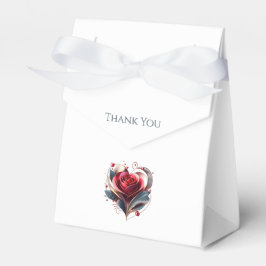 Caixinha De Lembrancinhas Rosa-Casamento Moderno do Coração Obrigado