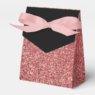 Caixinha De Lembrancinhas Rosa de ouro Elegante preto