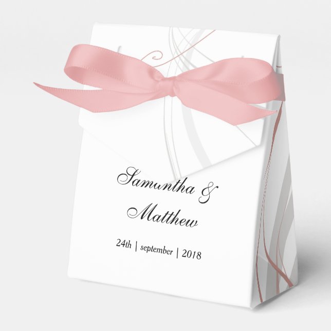 Caixinha De Lembrancinhas Rosa e Cinzas suaves (Frente)