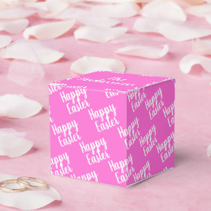 Caixinha De Lembrancinhas Rosa Felz pascoa personalizável