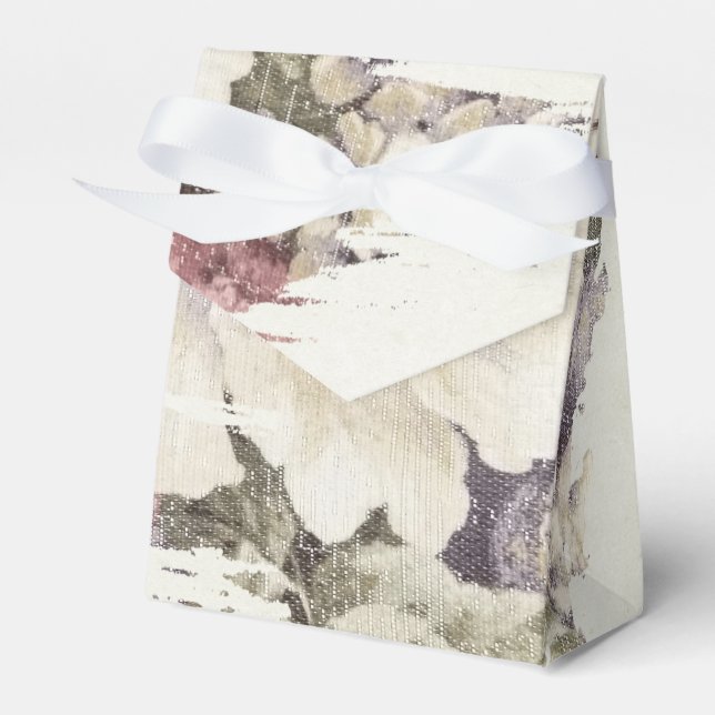 Caixinha De Lembrancinhas rosa floral abstrato (Frente)