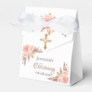Caixinha De Lembrancinhas Rosa floral cor-de-rosa-pasto-palha