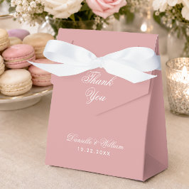 Caixinha De Lembrancinhas Rosa Simples Casamento Roteiro Agradecimento Dusty