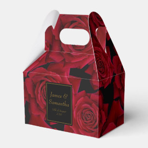 Caixinha De Lembrancinhas Rosa vermelha elegante - casamento