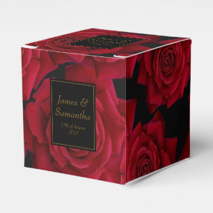 Caixinha De Lembrancinhas Rosa Vermelha Elegante - Casamento