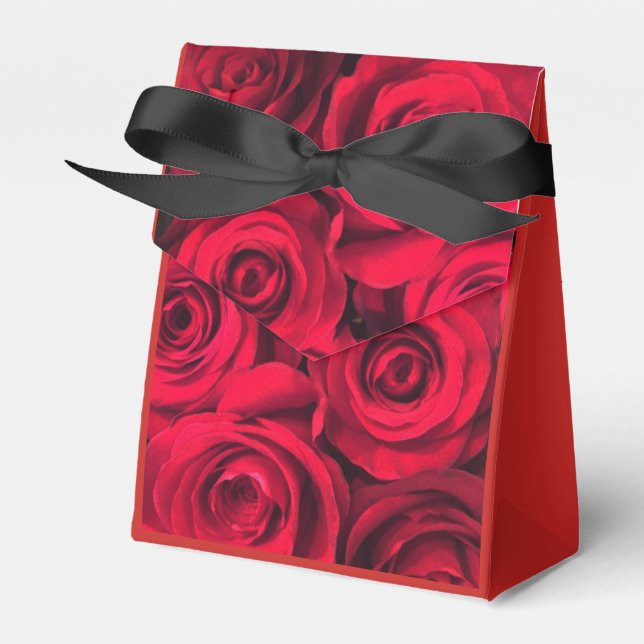 Caixinha De Lembrancinhas Rosa vermelha Romance (Frente)