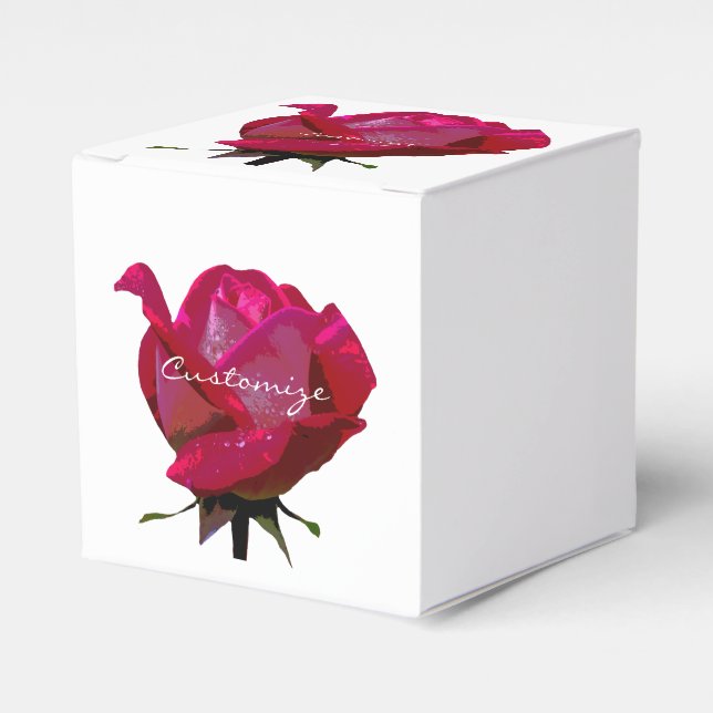 Caixinha De Lembrancinhas rosa vermelha Thunder_Cove qualquer cor (Frente)