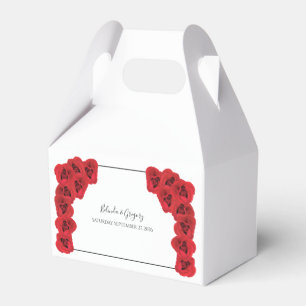 Caixinha De Lembrancinhas rosa vermelha Wedding