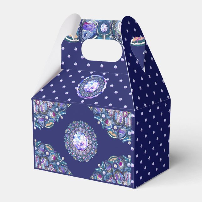 Caixinha De Lembrancinhas Rosace Azul (Frente)