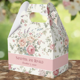 Caixinha De Lembrancinhas Rosas Pastéis Elegantes Casamento Shabby Chic