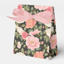 Caixinha De Lembrancinhas Rosas Pintados À Mão E De Marfim Esmagam O Verde