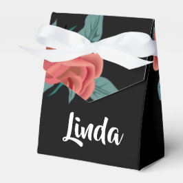 Caixinha De Lembrancinhas Rosas rosa a preto
