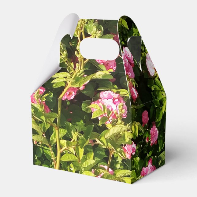 Caixinha De Lembrancinhas Rosas rosa na floração (Frente)