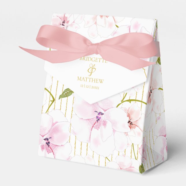Caixinha De Lembrancinhas Rosas Rosa Personalizadas  (Frente)