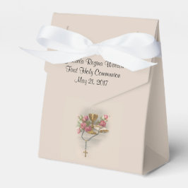 Caixinha De Lembrancinhas Rosas Rosários Tradicionais da Primeira Comunhão