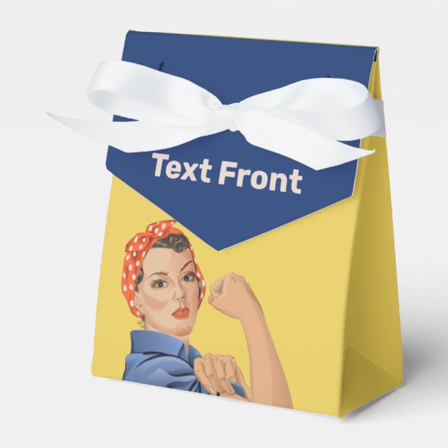Caixinha De Lembrancinhas Rosie the Riveter Favor Box (Frente)