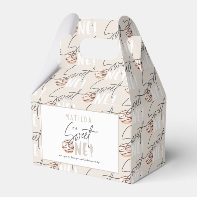 Caixinha De Lembrancinhas Rosquinha doce, uma festa primeiro aniversario (Frente)