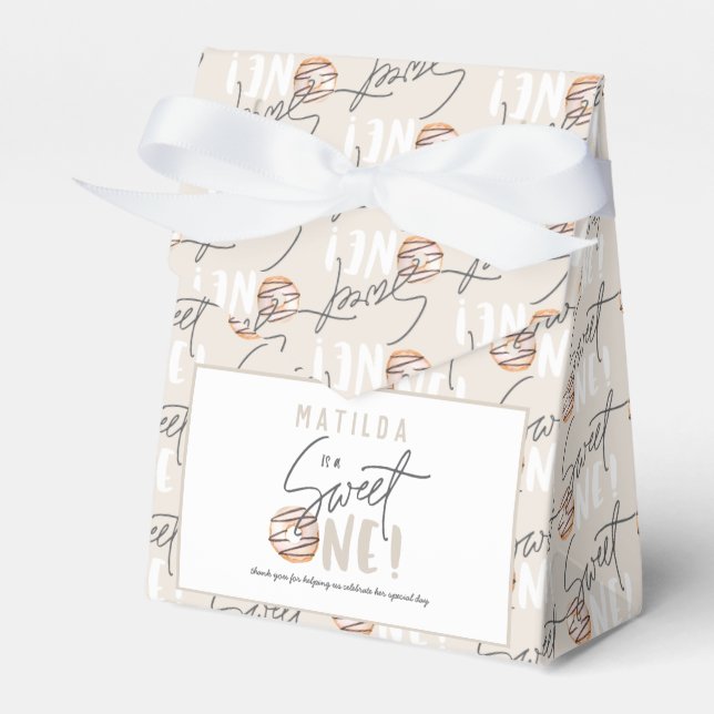 Caixinha De Lembrancinhas Rosquinha doce, uma festa primeiro aniversario (Frente)