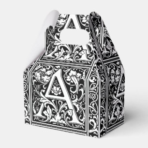 Caixinha De Lembrancinhas Rotule uma inicial medieval da arte do monograma
