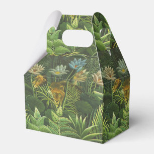 Caixinha De Lembrancinhas Rousseau Impressão de Arte Tropical Lion