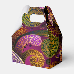 Caixinha De Lembrancinhas Roxo de Paisley