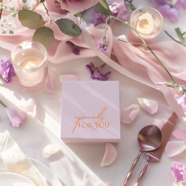 Caixinha De Lembrancinhas Roxo Moderno E Laranja Especialmente Para Seu Casa (Modern Purple & Orange Especially For You Wedding Favor Boxes)