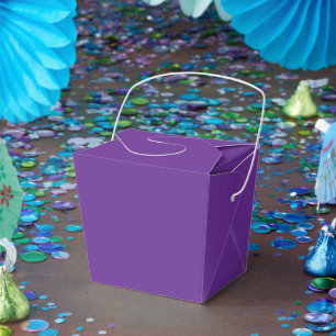 Caixinha De Lembrancinhas Roxo Real Sólido Simples Atraente Pequeno TakeOut